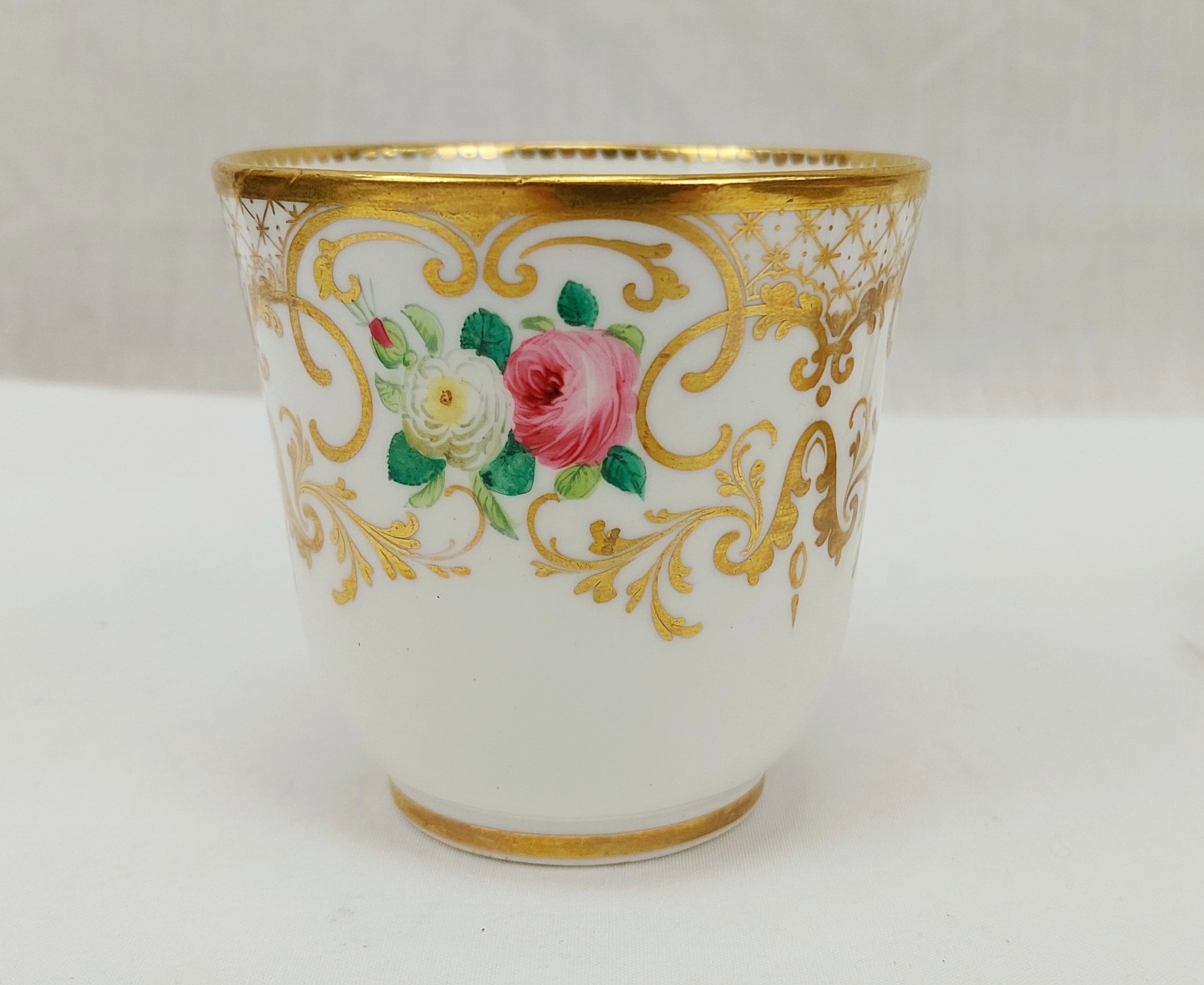 Circa 1840 John Ridgeway Rose And Gilt Cup And Saucer - Image 4