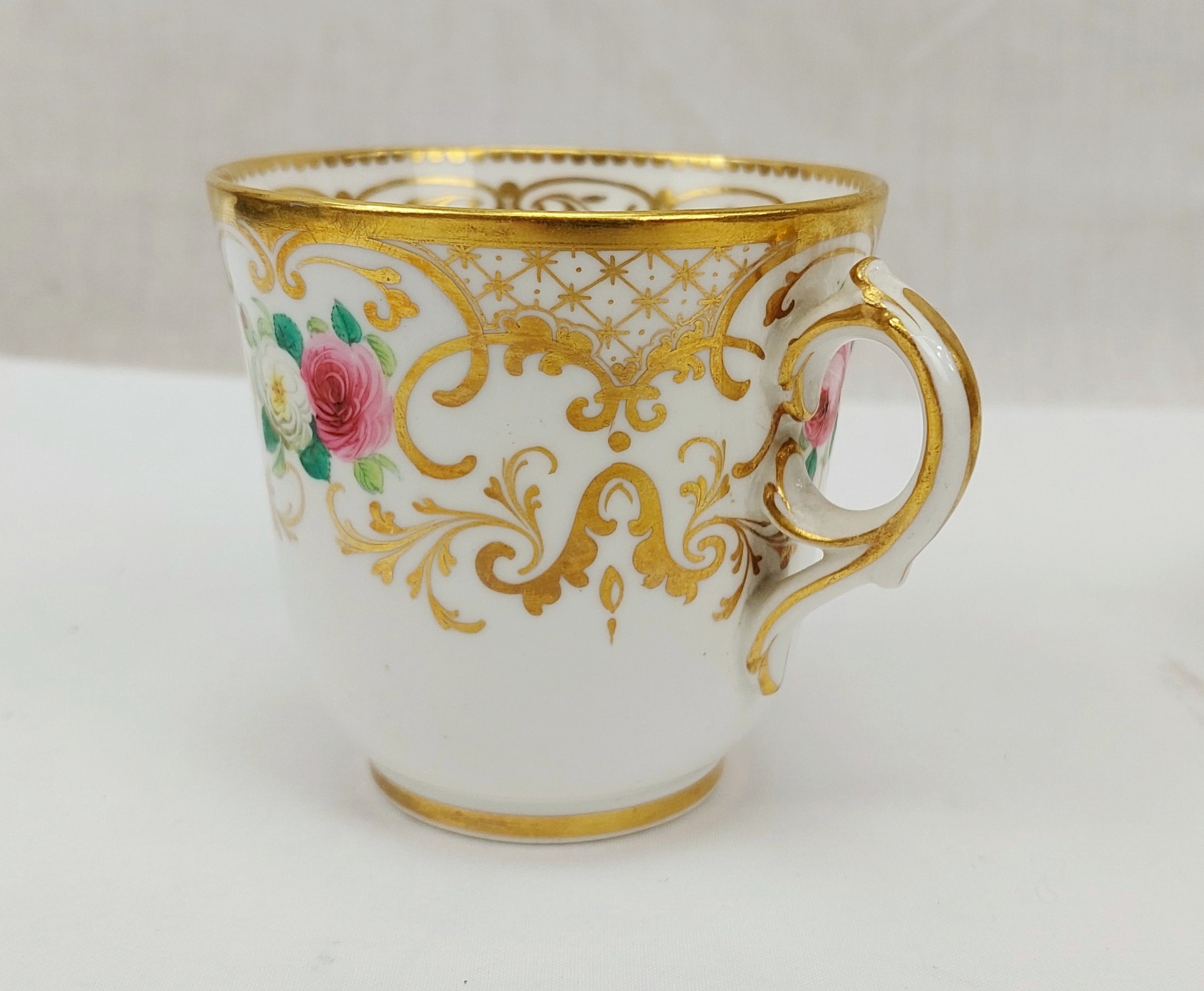 Circa 1840 John Ridgeway Rose And Gilt Cup And Saucer - Image 2