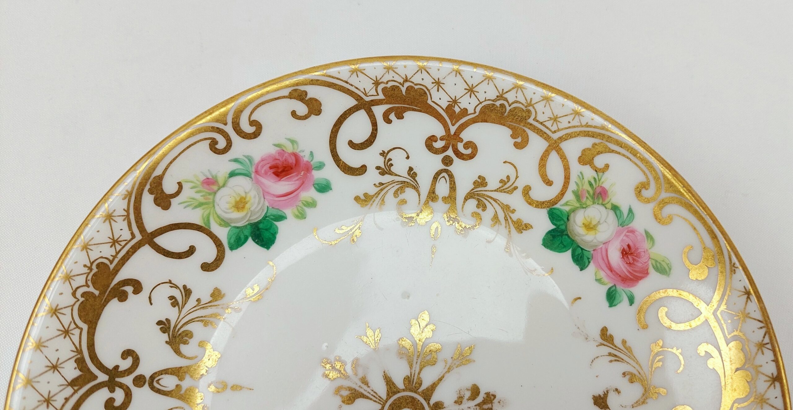 Circa 1840 John Ridgeway Rose And Gilt Cup And Saucer - Image 7