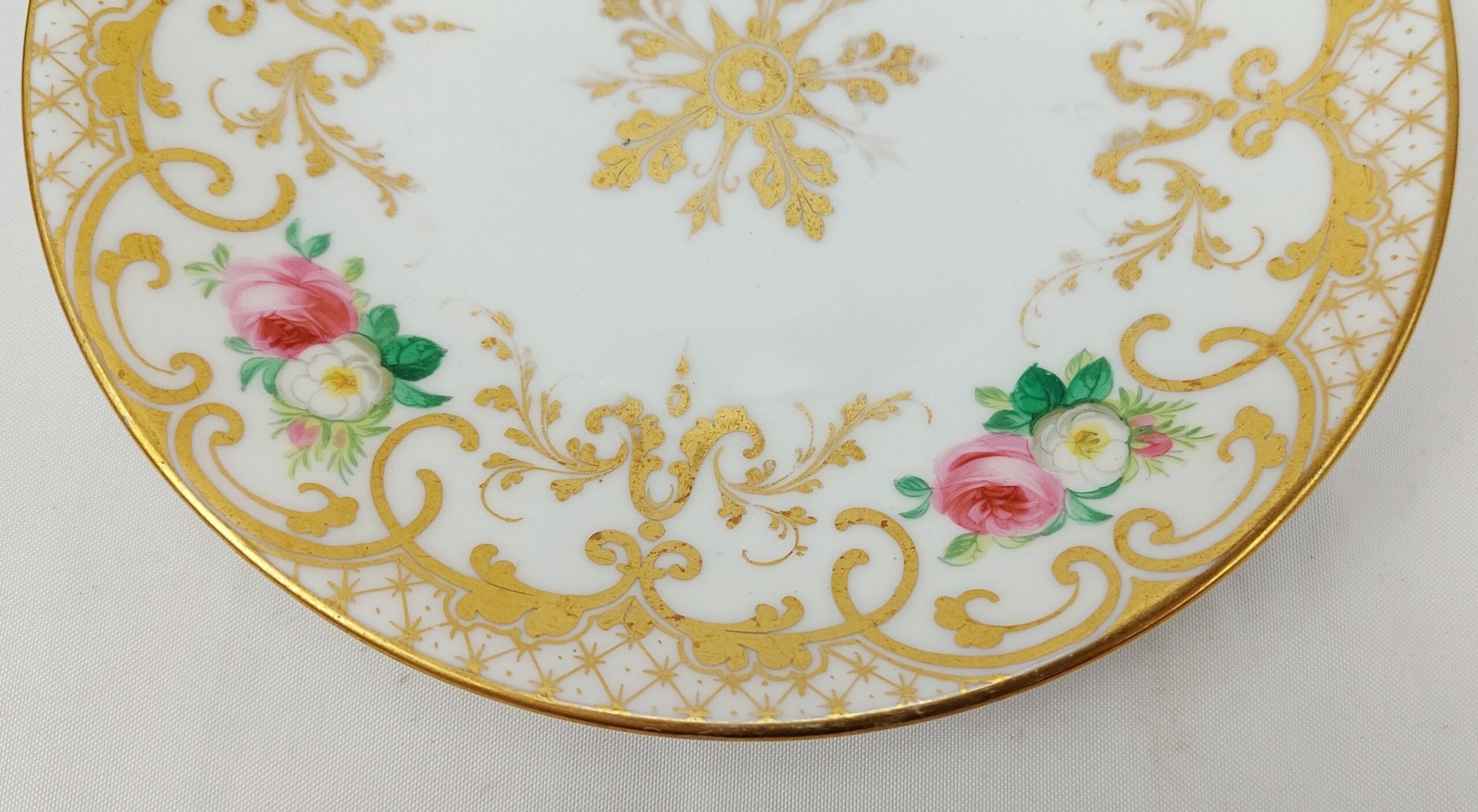 Circa 1840 John Ridgeway Rose And Gilt Cup And Saucer - Image 6