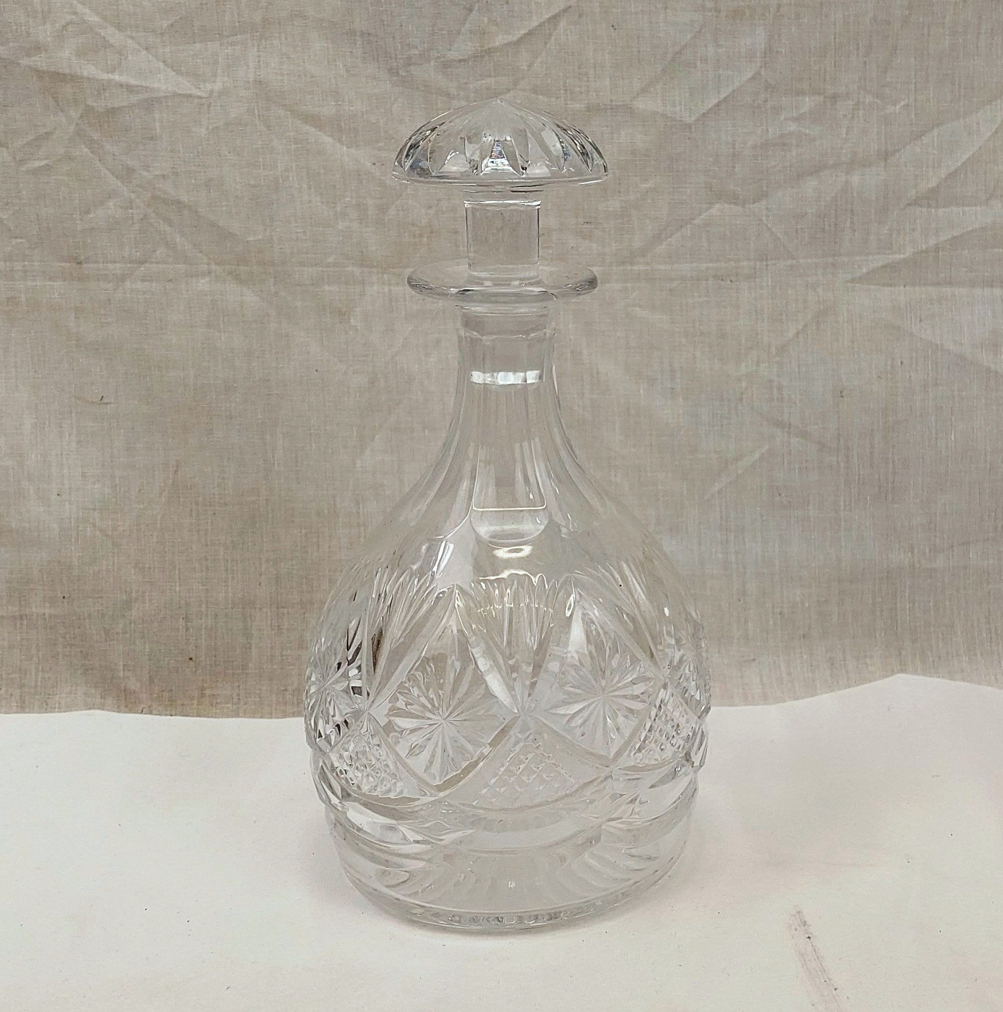Circa 1900 Cut Glass Decanter
