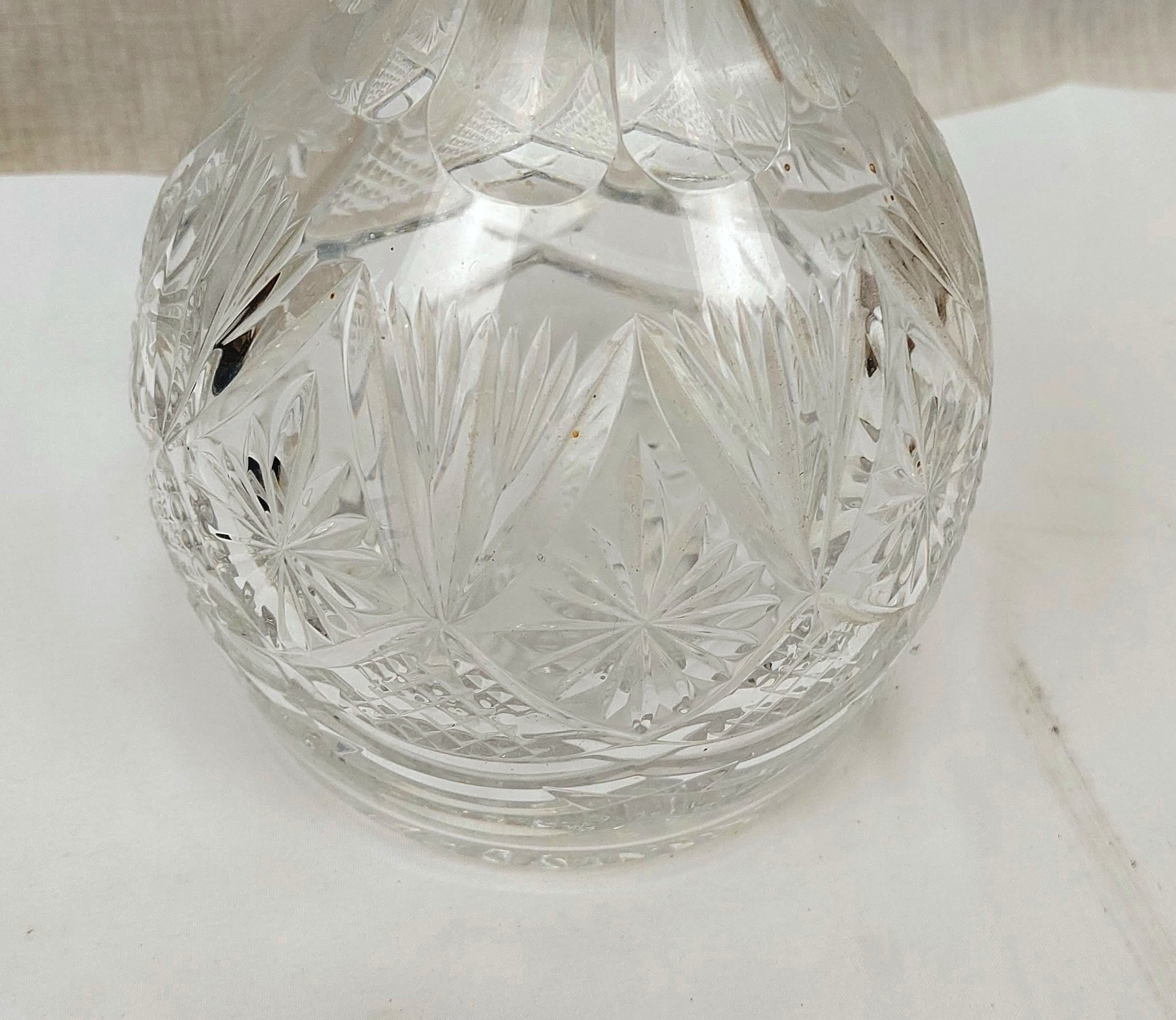 Circa 1900 Cut Glass Decanter - Image 3