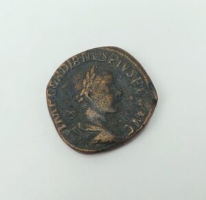 Circa 238 AD Gordian IIIrd Roman Empire Sestertius Coin