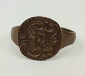 Engraved Medieval Bronze Ring #1