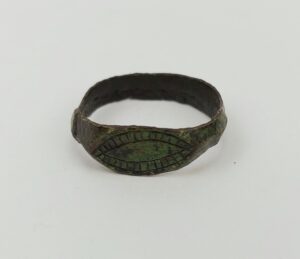 Engraved Medieval Bronze Ring #2