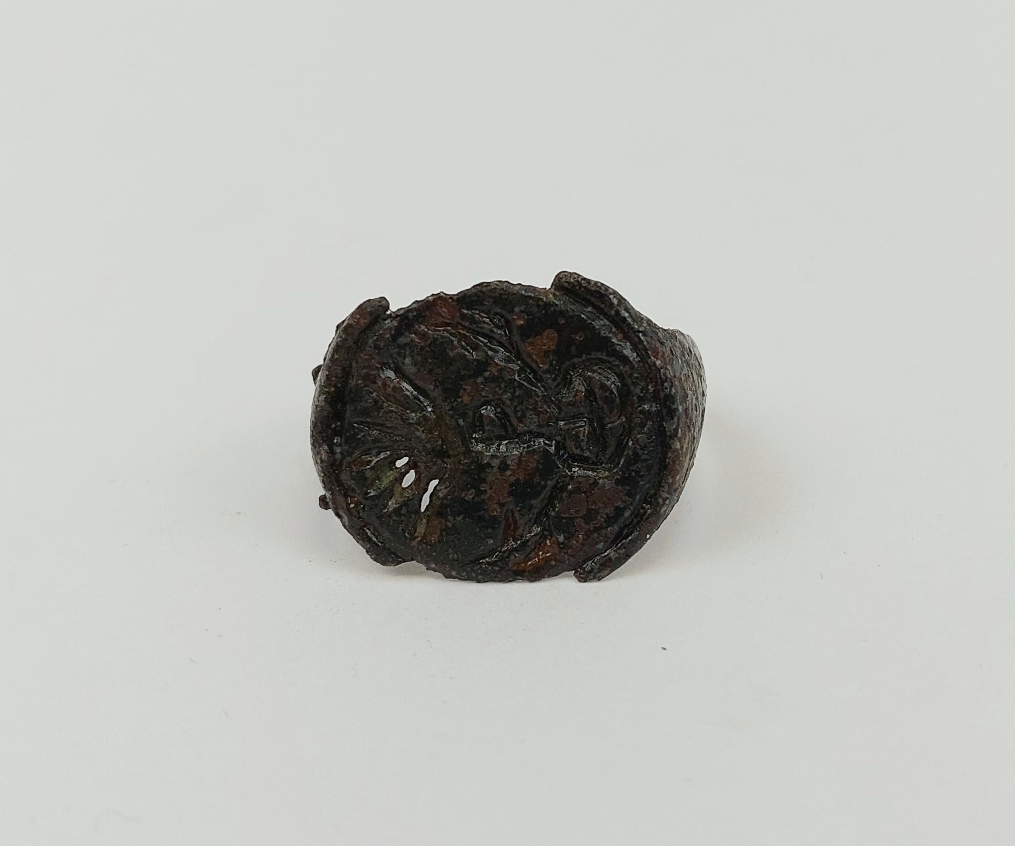 Engraved Medieval Bronze Ring #3