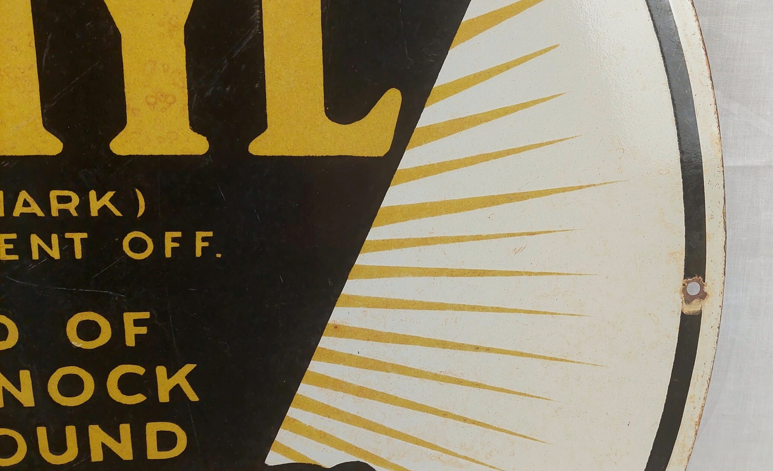 Ethyl Gasoline Corporation Vintage Enamel Advertising Sign - Image 6