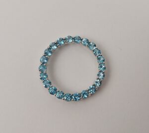 10ct White Gold & Blue Topaz Necklace Pendant