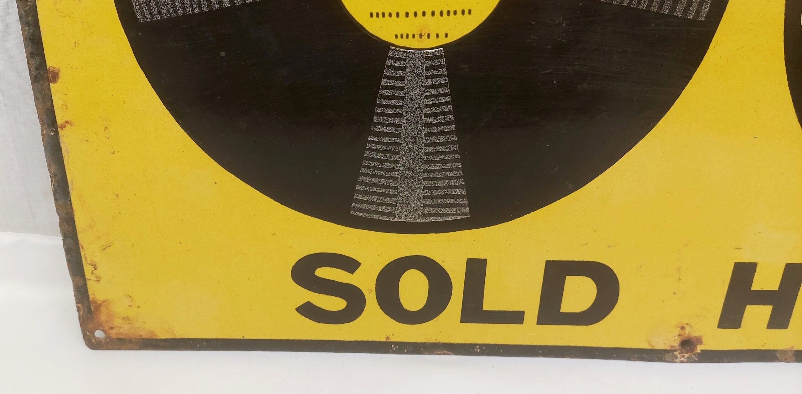 Twin Gramophone Records Vintage Enamel Advertising Sign - Image 5
