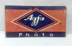 Agfa Photo Vintage Enamel Advertising Sign
