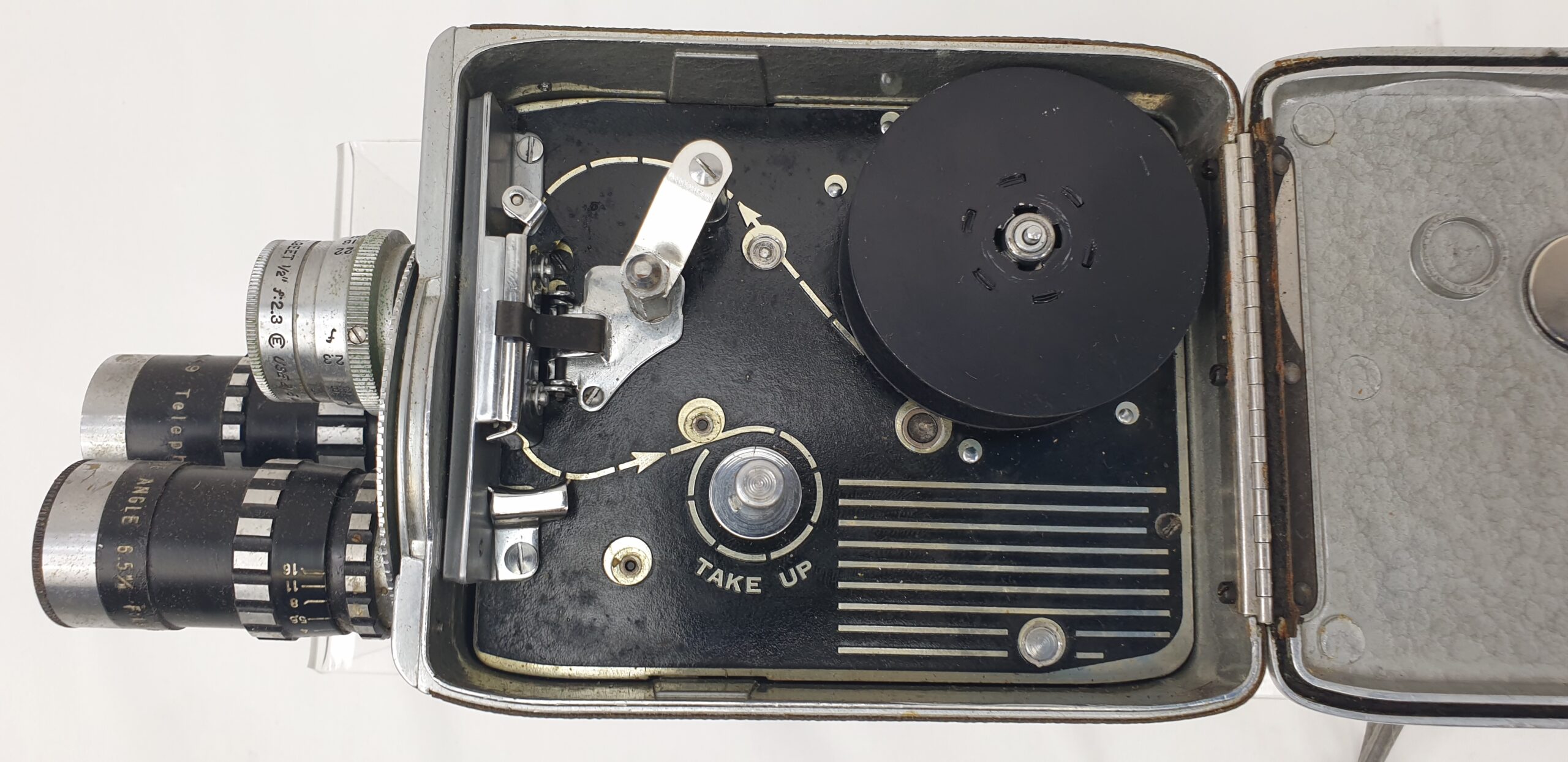 Keystone Olympic Turret Model K-38 8mm Roll Film Camera With 3 Lenses - Image 12