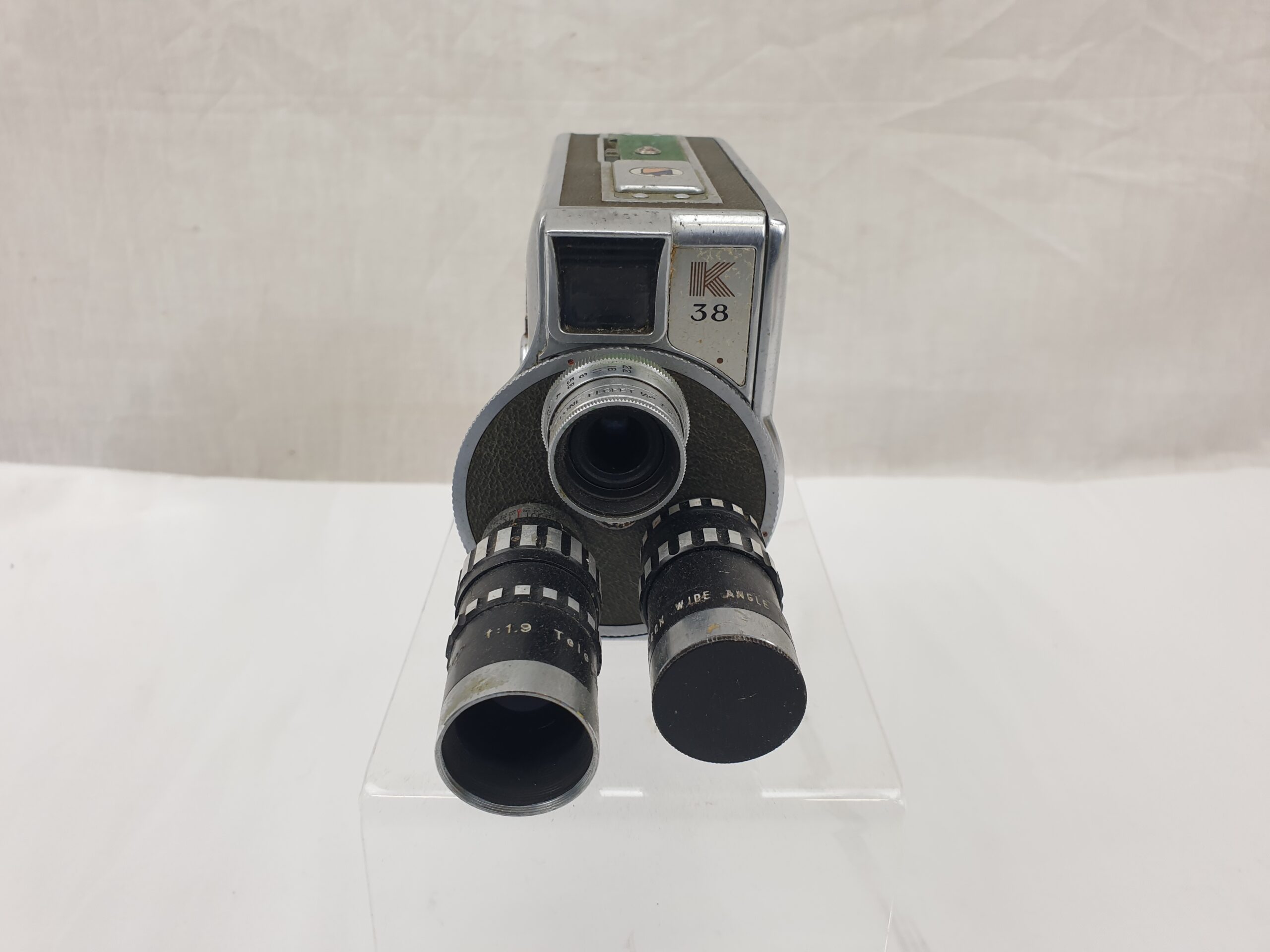 Keystone Olympic Turret Model K-38 8mm Roll Film Camera With 3 Lenses - Image 4
