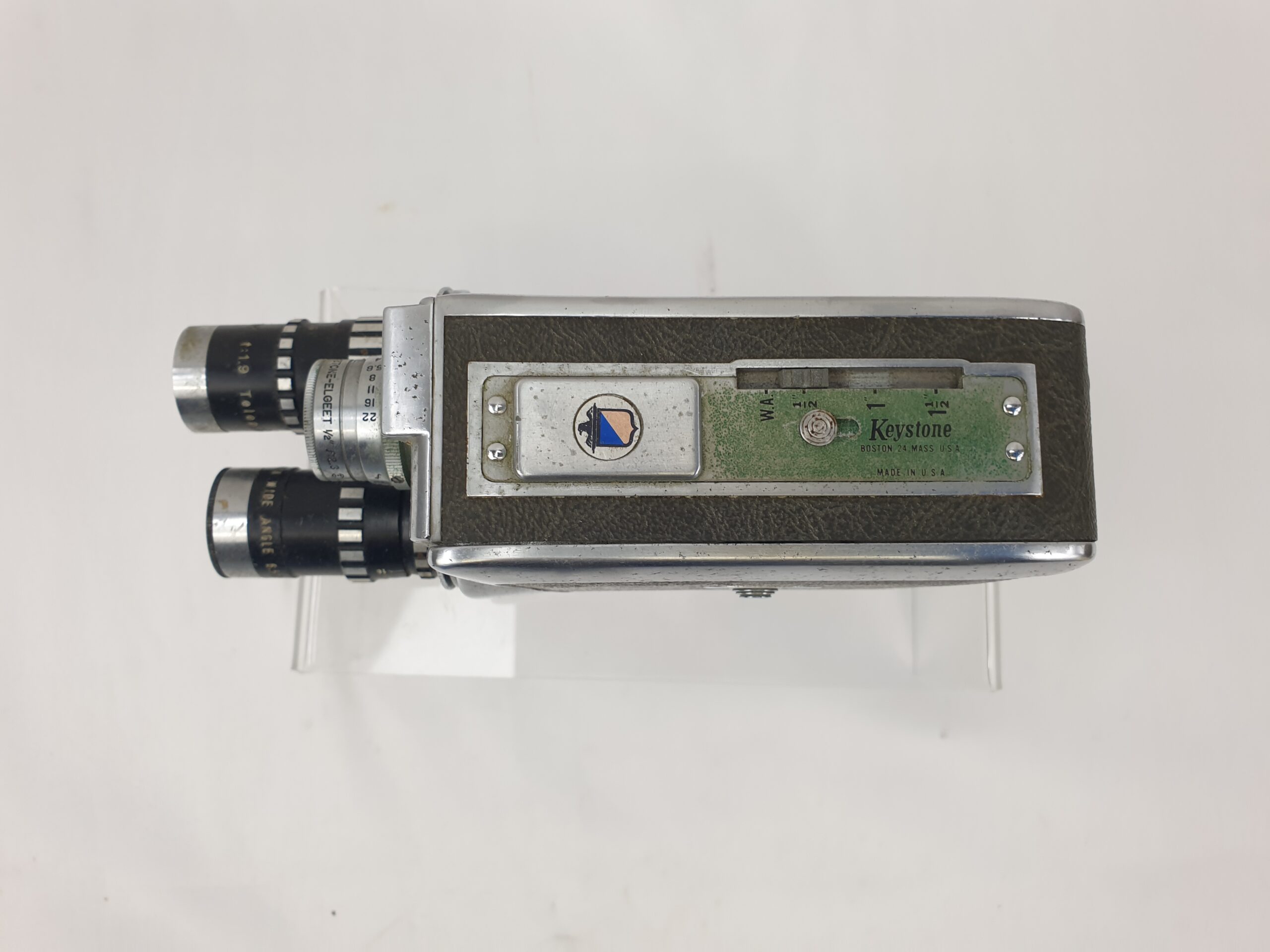 Keystone Olympic Turret Model K-38 8mm Roll Film Camera With 3 Lenses - Image 11