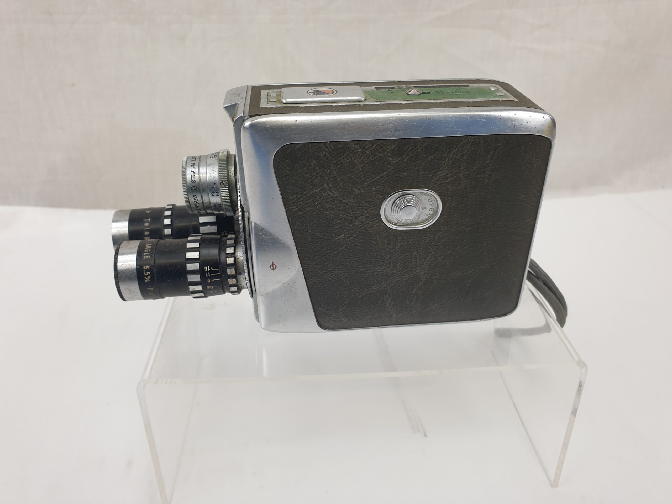 Keystone Olympic Turret Model K-38 8mm Roll Film Camera With 3 Lenses - Image 6
