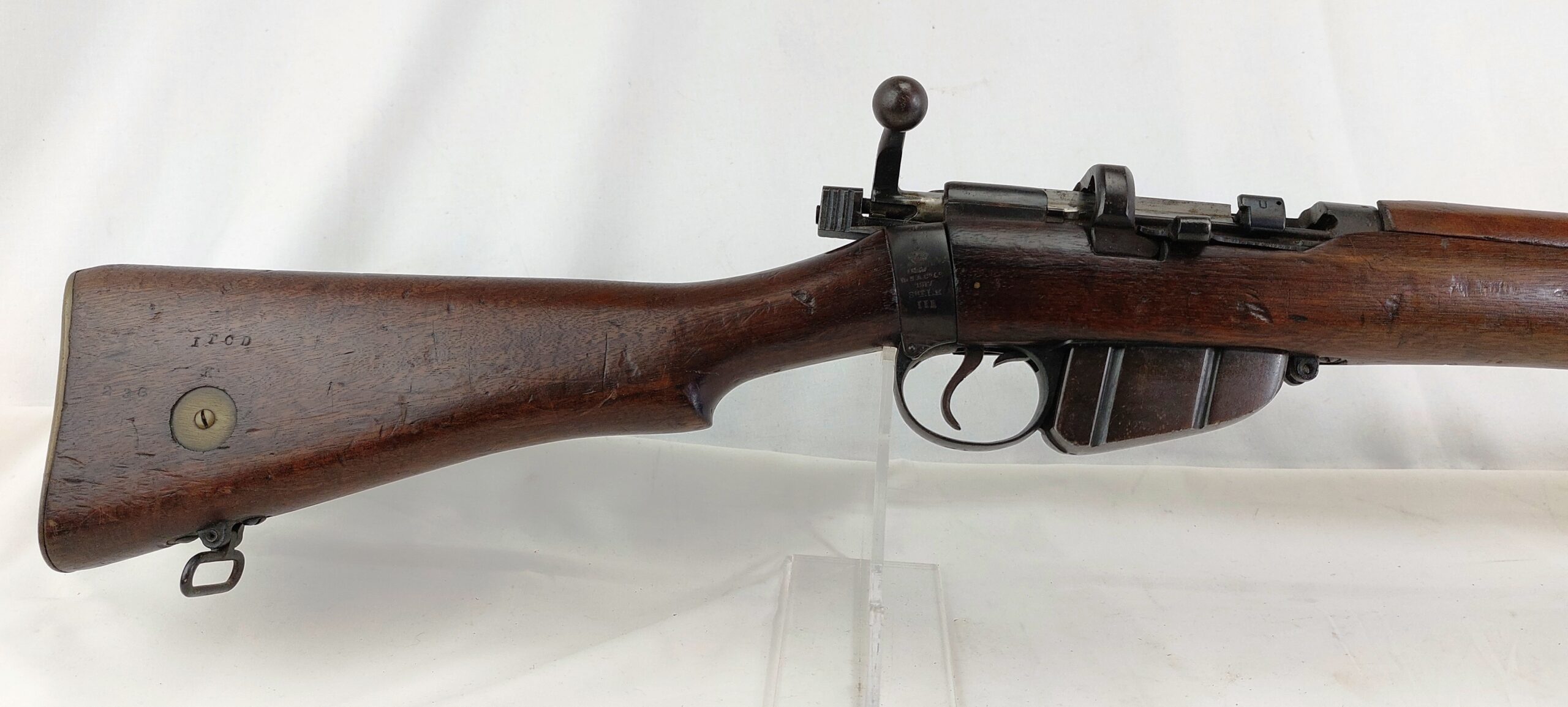 Original WW1 1917 British Lee-Enfield No. 1 Mark III Bolt Action Rifle, made by BSA. Deactivated - Image 3