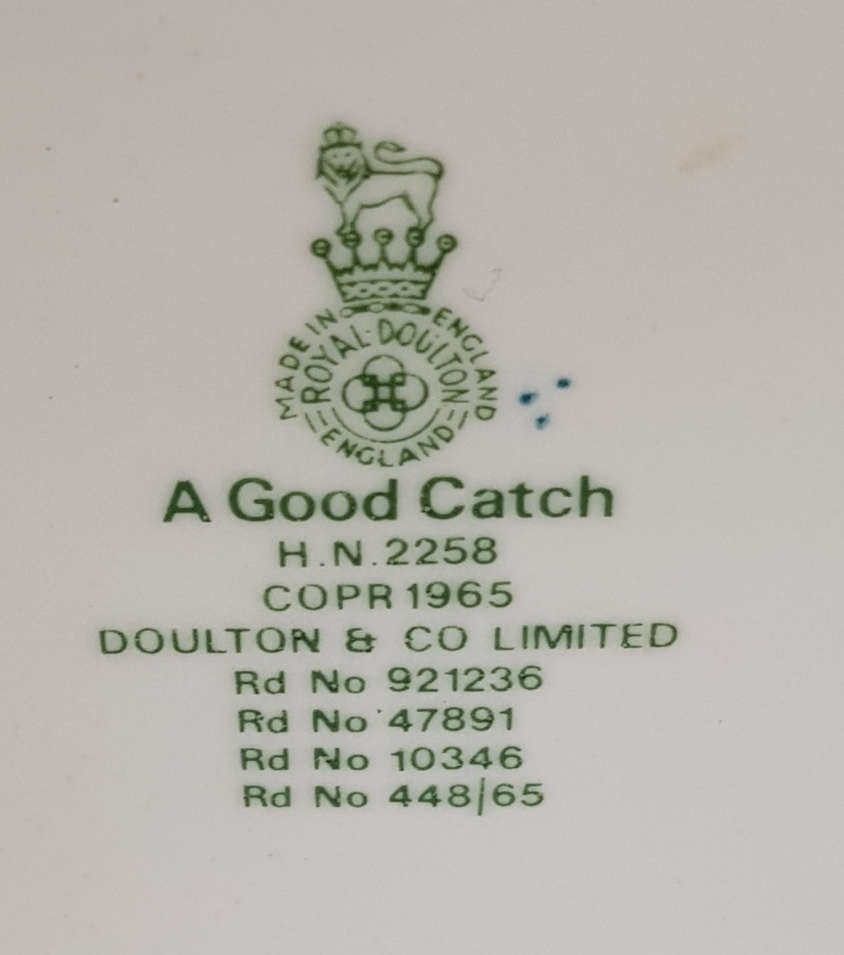 Royal Doulton 1965 HN 2258 A Good Catch Figurine - Image 3