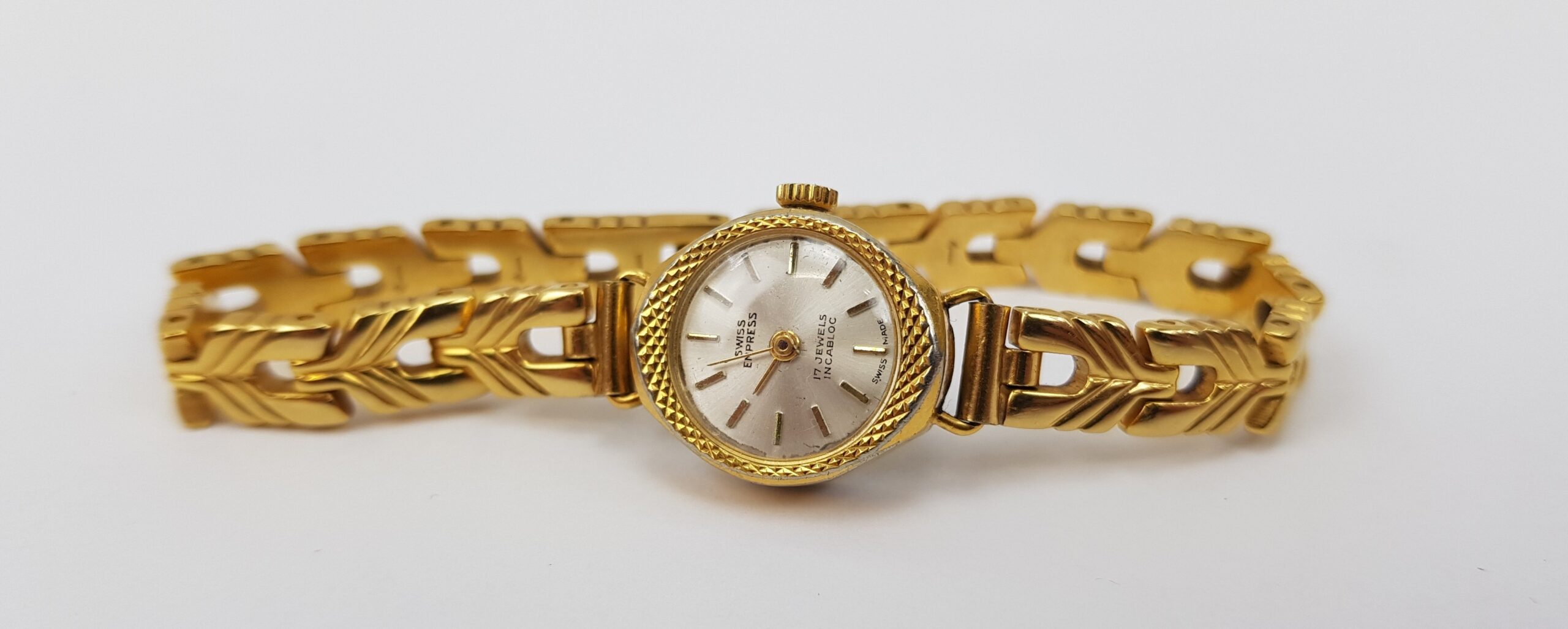 Vintage Ladies Gold Plated Swiss Empress 17 Jewel Manual Wind Ladies Watch
