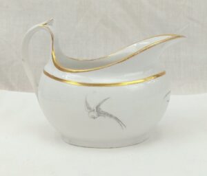 c1850 Barr Flight Barr Worcester Bat Print Creamer