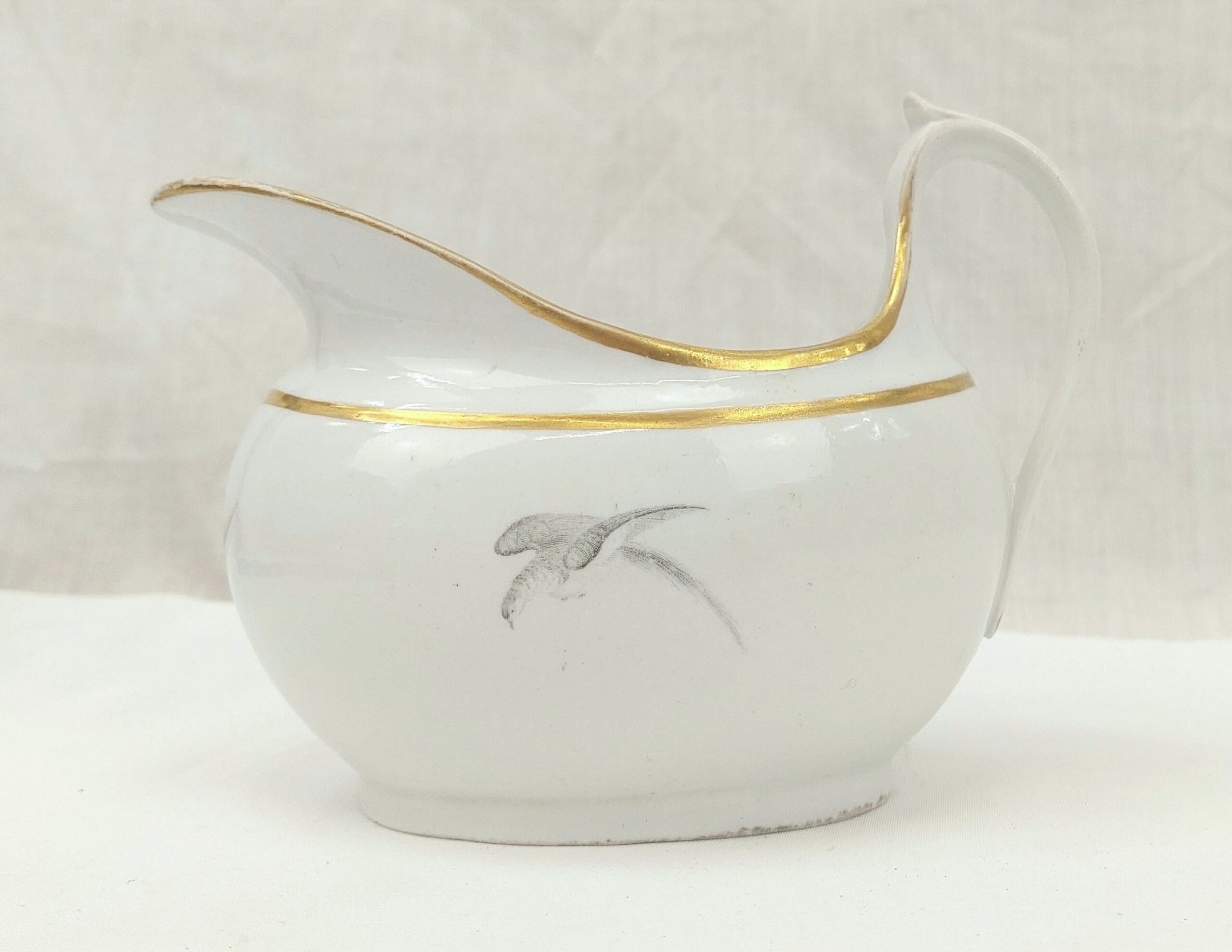 c1850 Barr Flight Barr Worcester Bat Print Creamer - Image 4