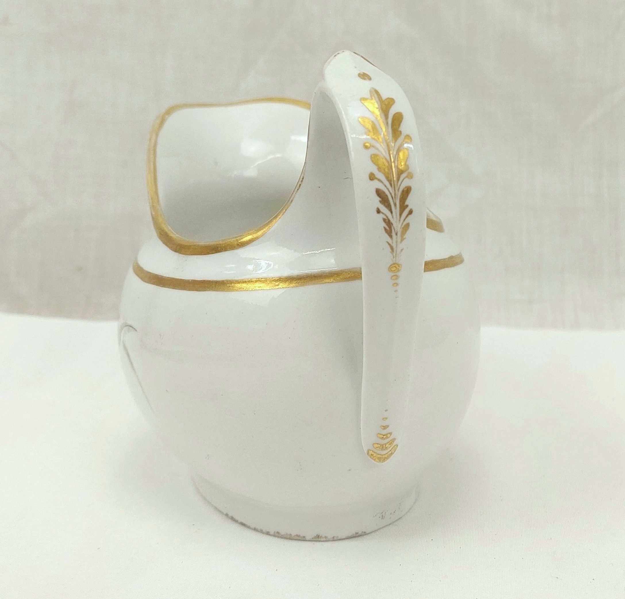 c1850 Barr Flight Barr Worcester Bat Print Creamer - Image 3