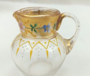 c1860 French Gilt & Enameled Miniature Jug
