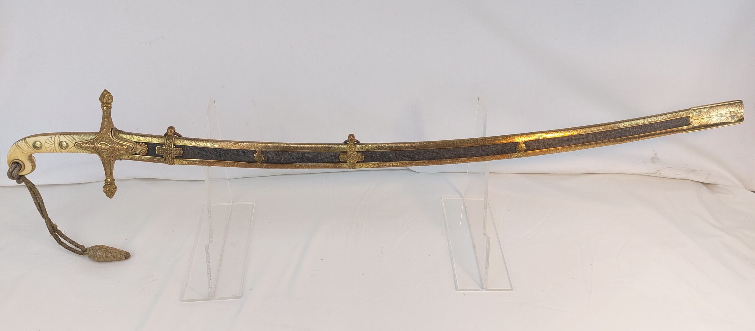 15th King’s Hussars, Victorian Officer's, Regimental Mameluke and Scabbard Sword by Hawkes & Co, London