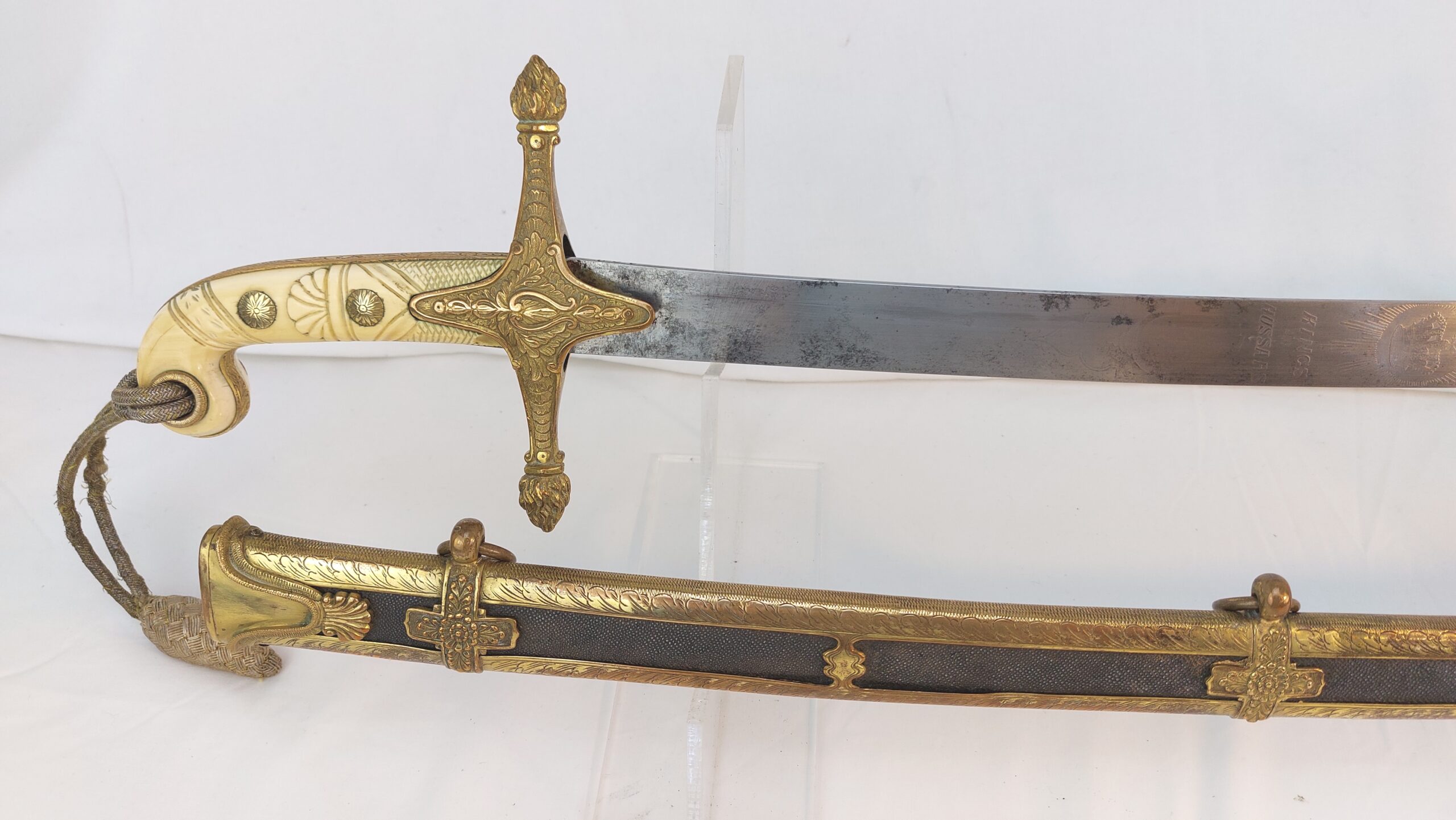15th King’s Hussars, Victorian Officer's, Regimental Mameluke and Scabbard Sword by Hawkes & Co, London - Image 8