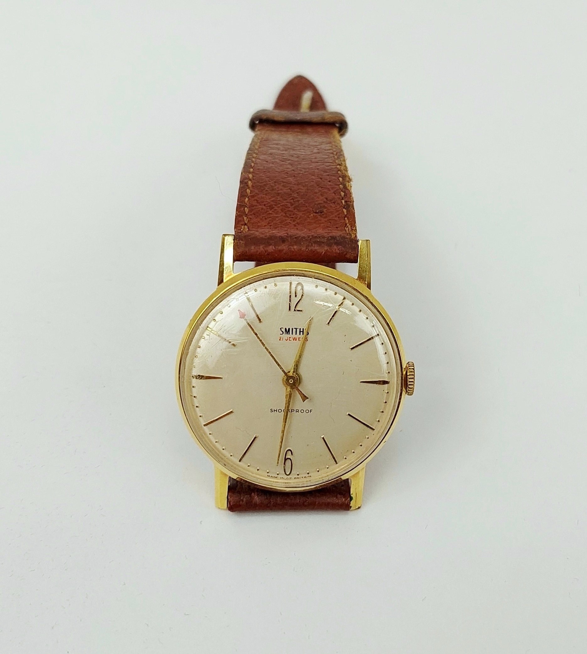 1960s Smiths Gold Plated 21 Jewel Manual Wind Gents Watch In Original Box - Image 2