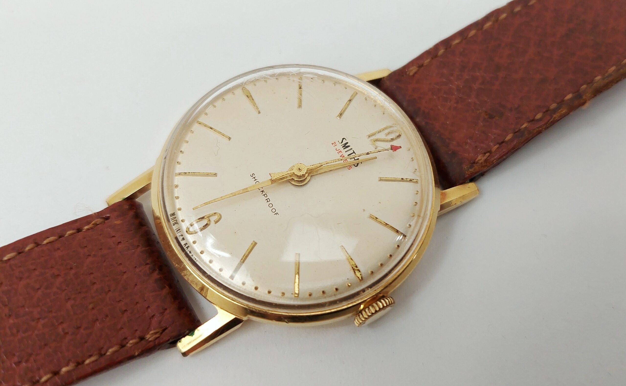 1960s Smiths Gold Plated 21 Jewel Manual Wind Gents Watch In Original Box - Image 4