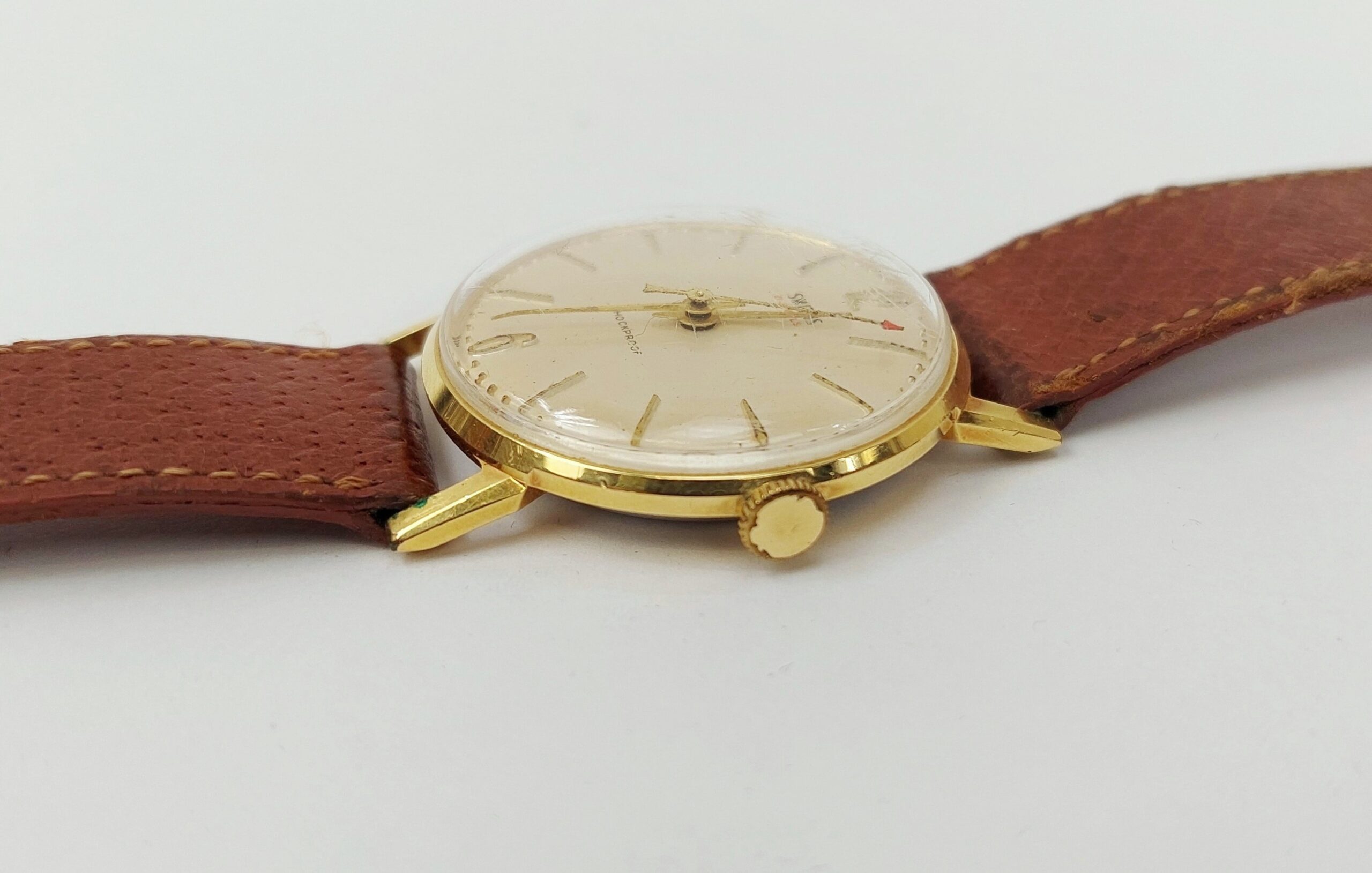 1960s Smiths Gold Plated 21 Jewel Manual Wind Gents Watch In Original Box - Image 3