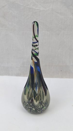 1970s Glass Spiral Twist Sculpture