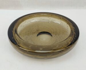 1970s Murano Glass Bullicante Bowl
