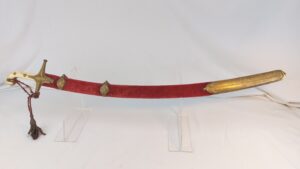 A IXth Lancer's Officers 1822 Pattern Mameluke Sword and Scabbard by Prosser