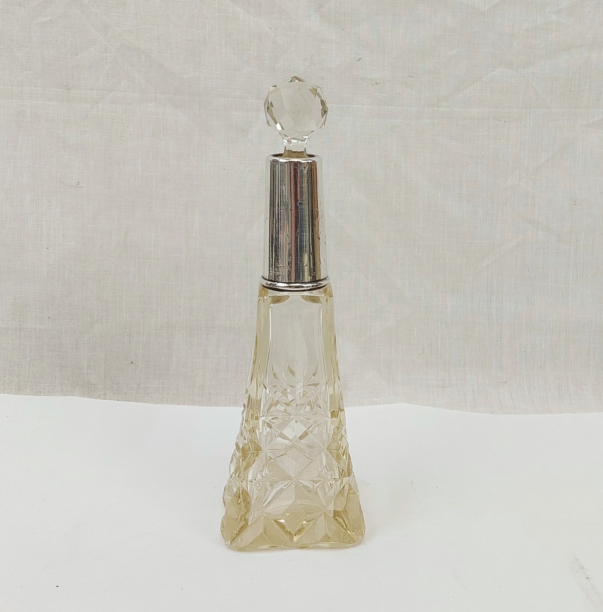 Birmingham 1910 Silver Topped Perfume Bottle