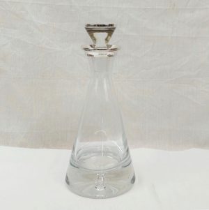 Birmingham Silver Topped 2001 Crystal Glass Decanter