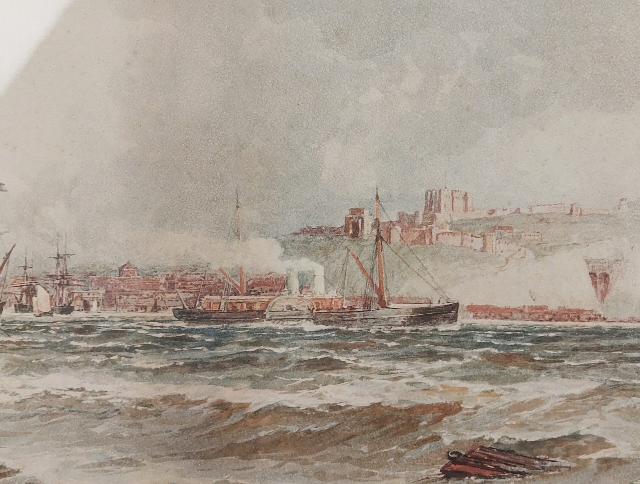 Fine 1892 Watercolour Leaving Dover By Thomas Bush Hardy - Image 3