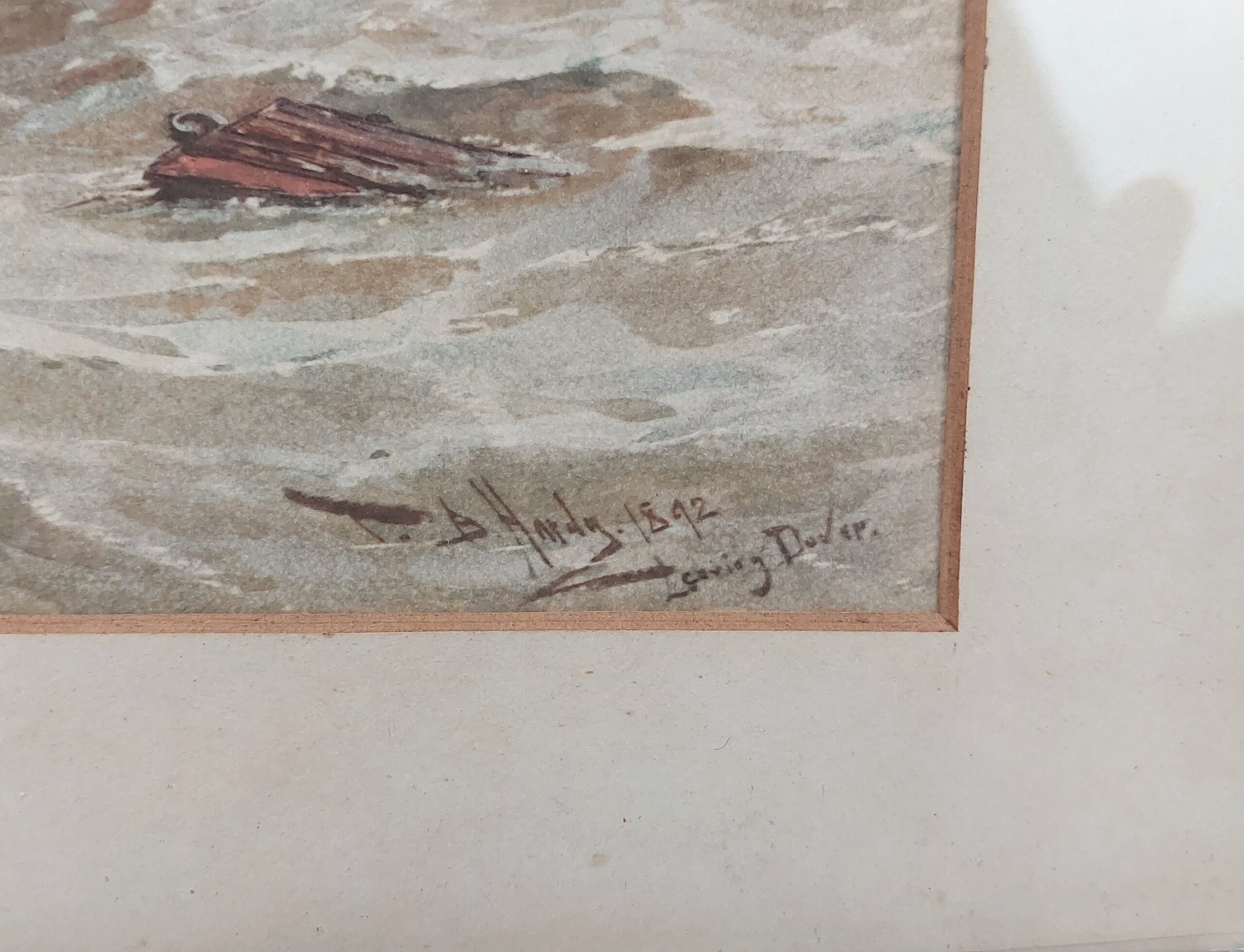 Fine 1892 Watercolour Leaving Dover By Thomas Bush Hardy - Image 2