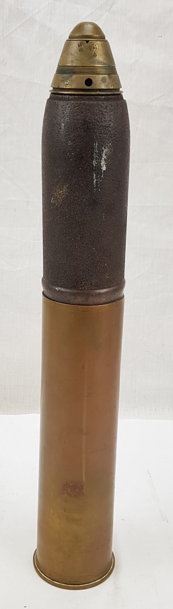 Inert 1915 Dated British 13 Pounder Shell - Image 7