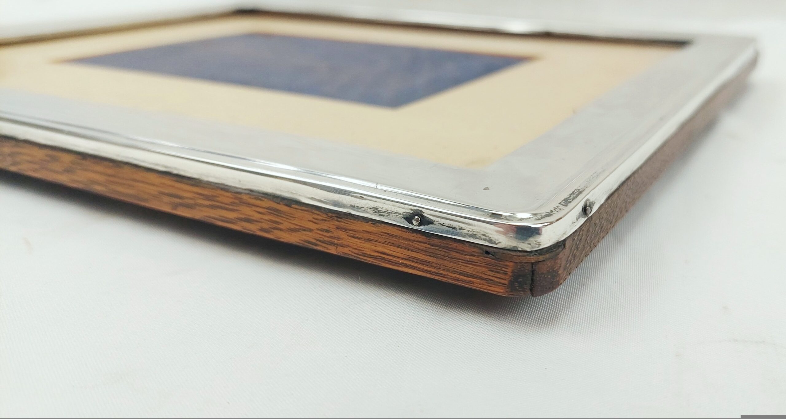 Large Sterling Silver Rectangular Photograph Frame Birmingham 1918 - Image 6