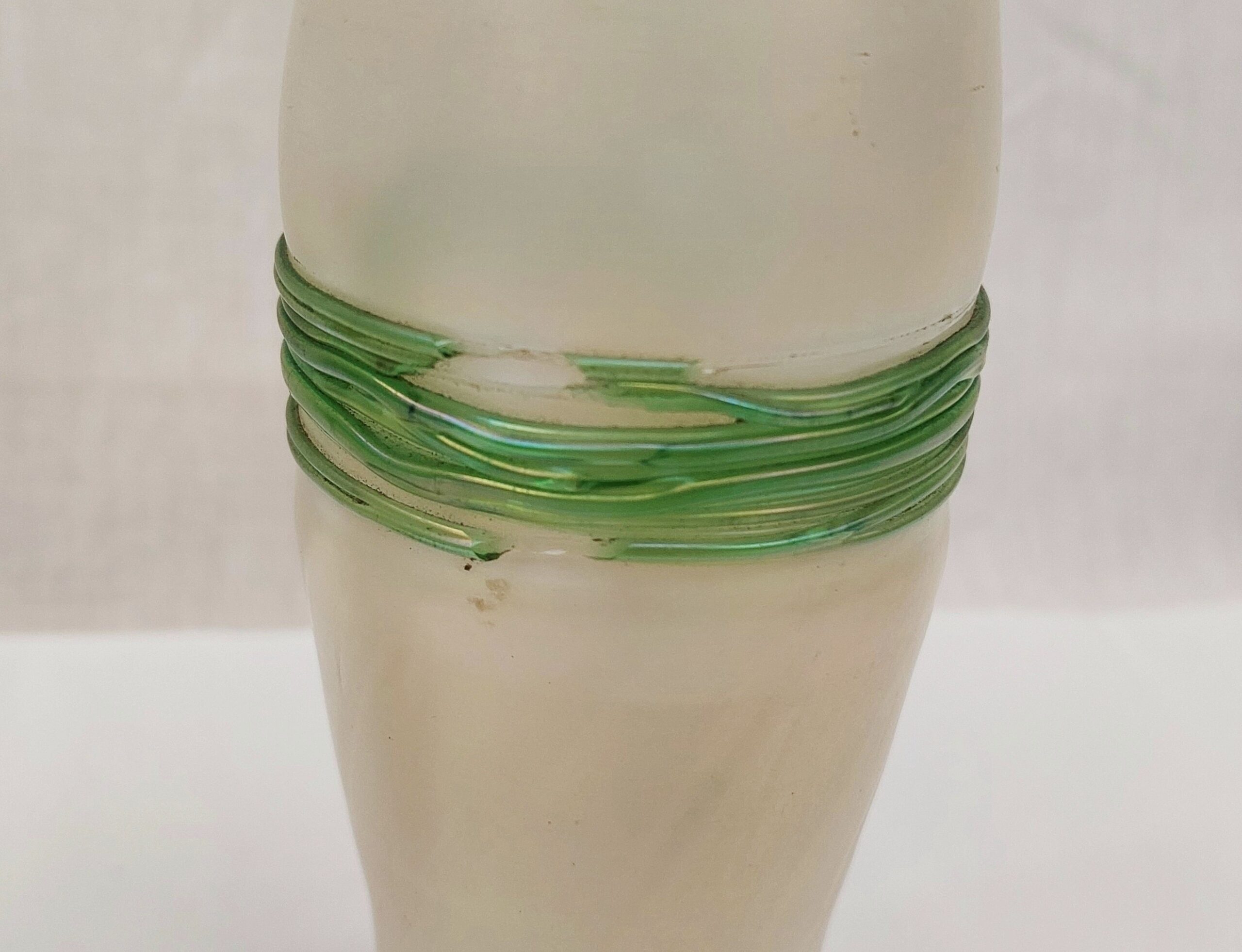 London 1911 Silver Topped Pair Of Art Nouveau Glass Vases - Image 3