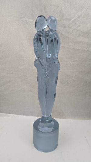 Large Murano Colour Changing Alexanderite Glass Lovers Sculpture
