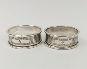 Pair Of Birmingham 1973 Sterling Silver Napkin Rings