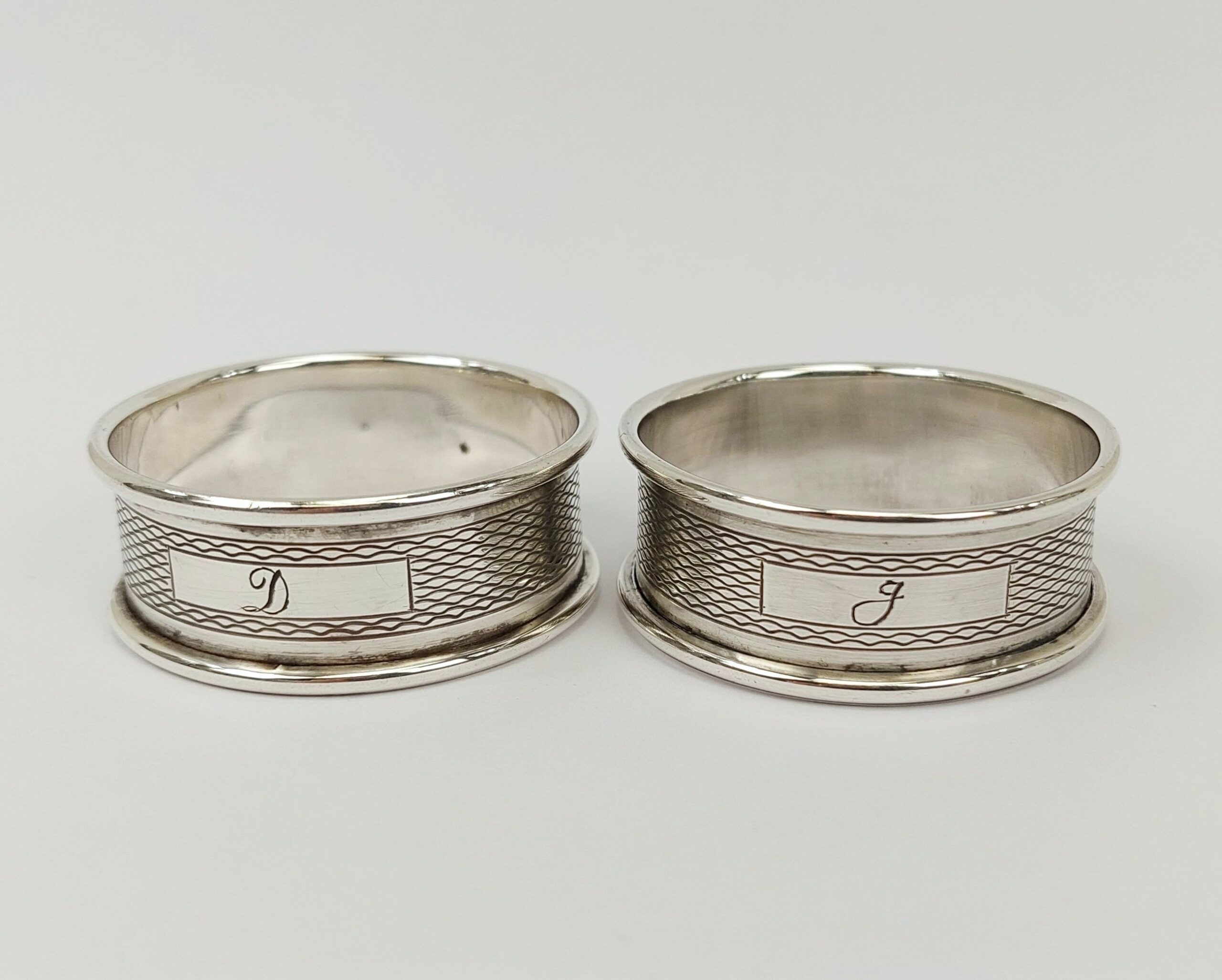 Pair Of Birmingham 1973 Sterling Silver Napkin Rings