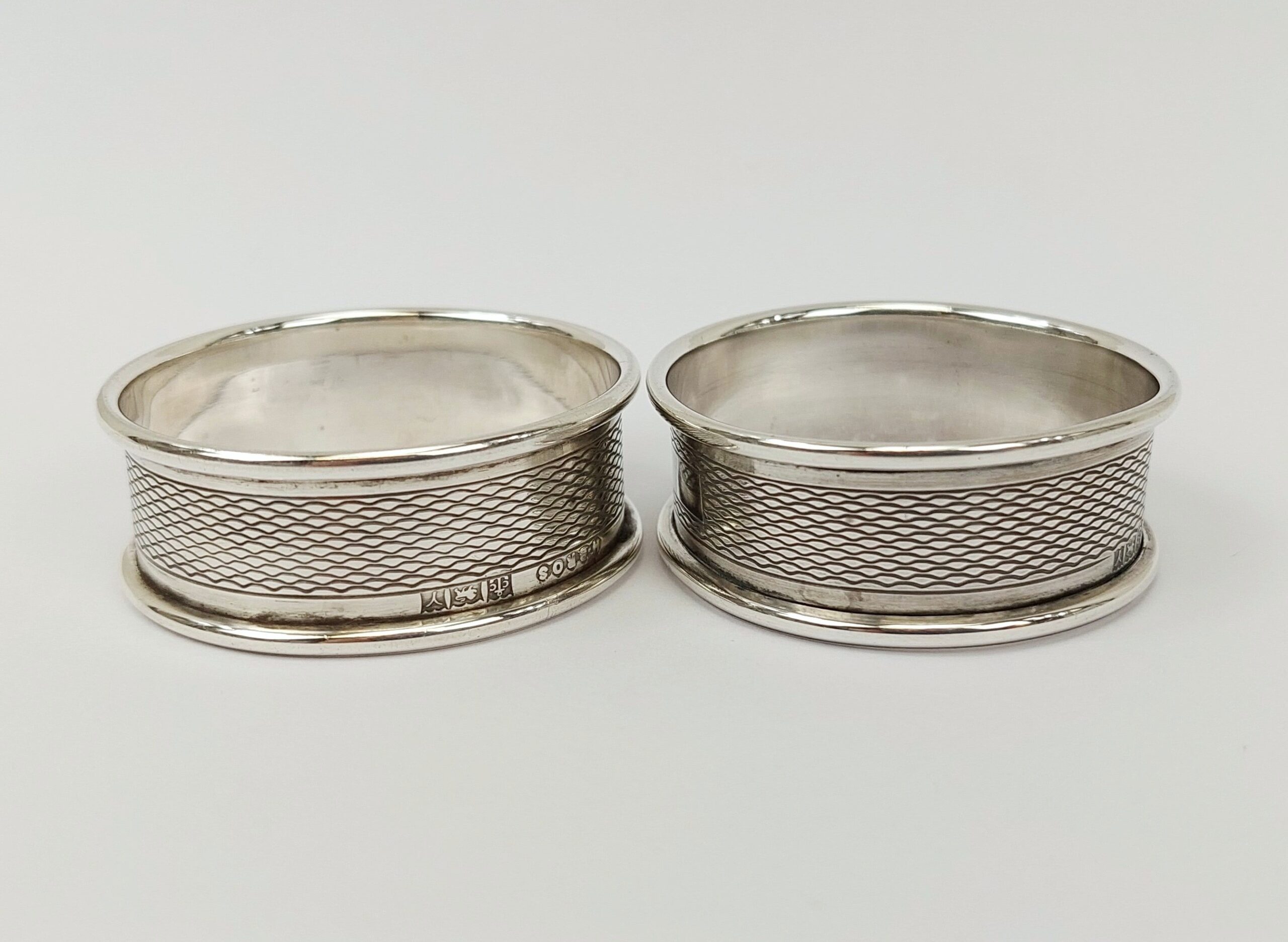 Pair Of Birmingham 1973 Sterling Silver Napkin Rings - Image 6