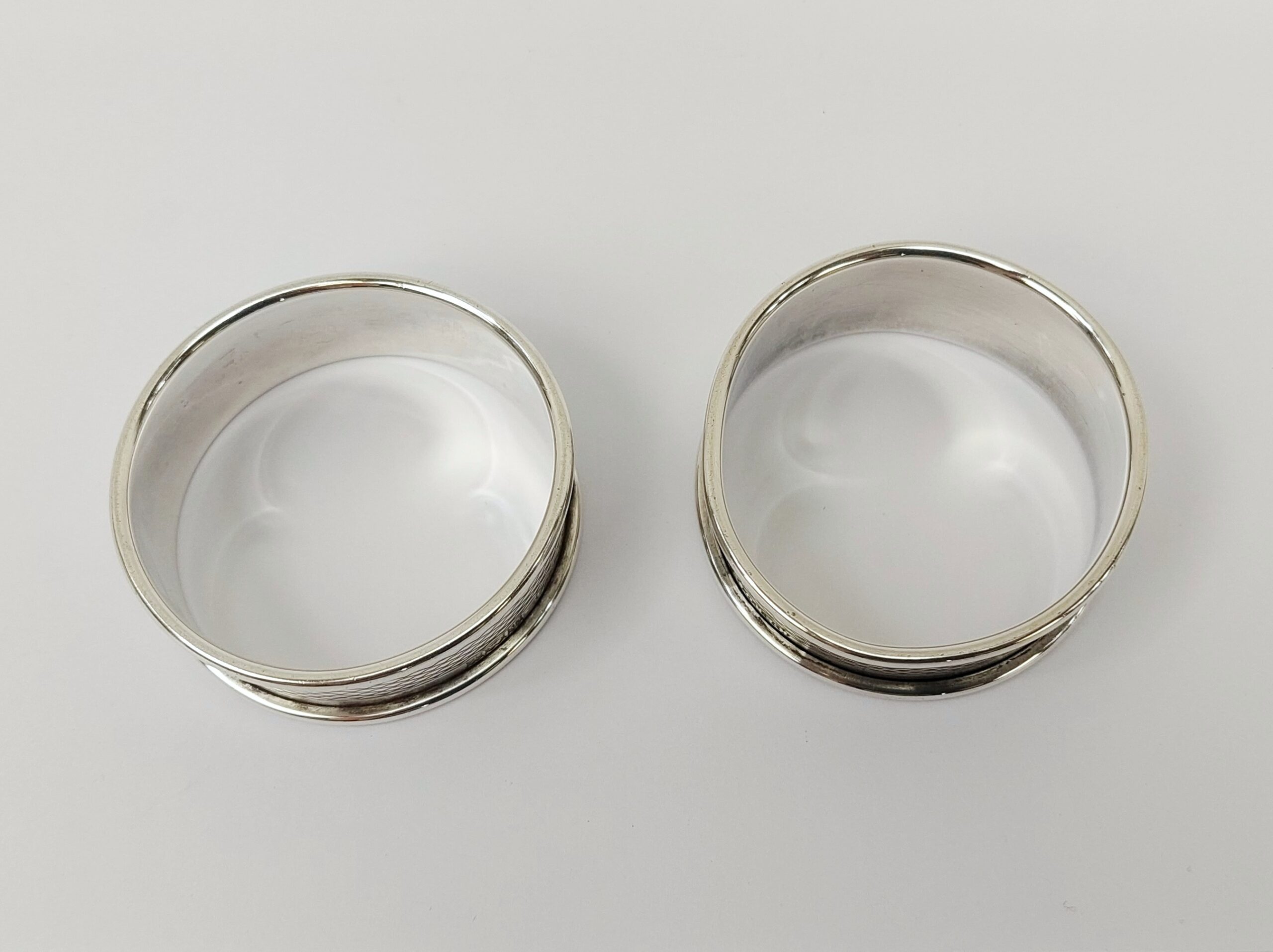 Pair Of Birmingham 1973 Sterling Silver Napkin Rings - Image 3