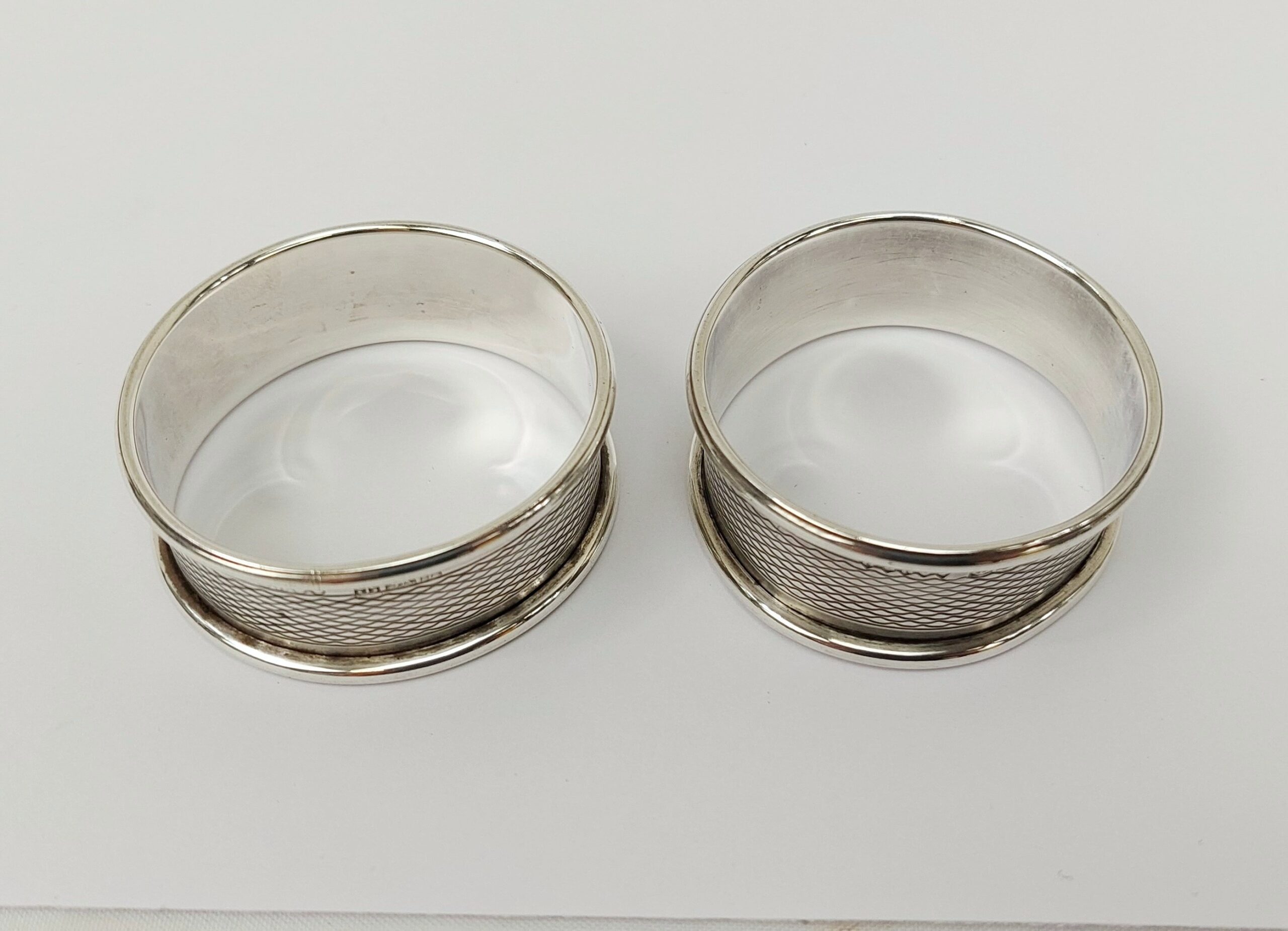 Pair Of Birmingham 1973 Sterling Silver Napkin Rings - Image 2