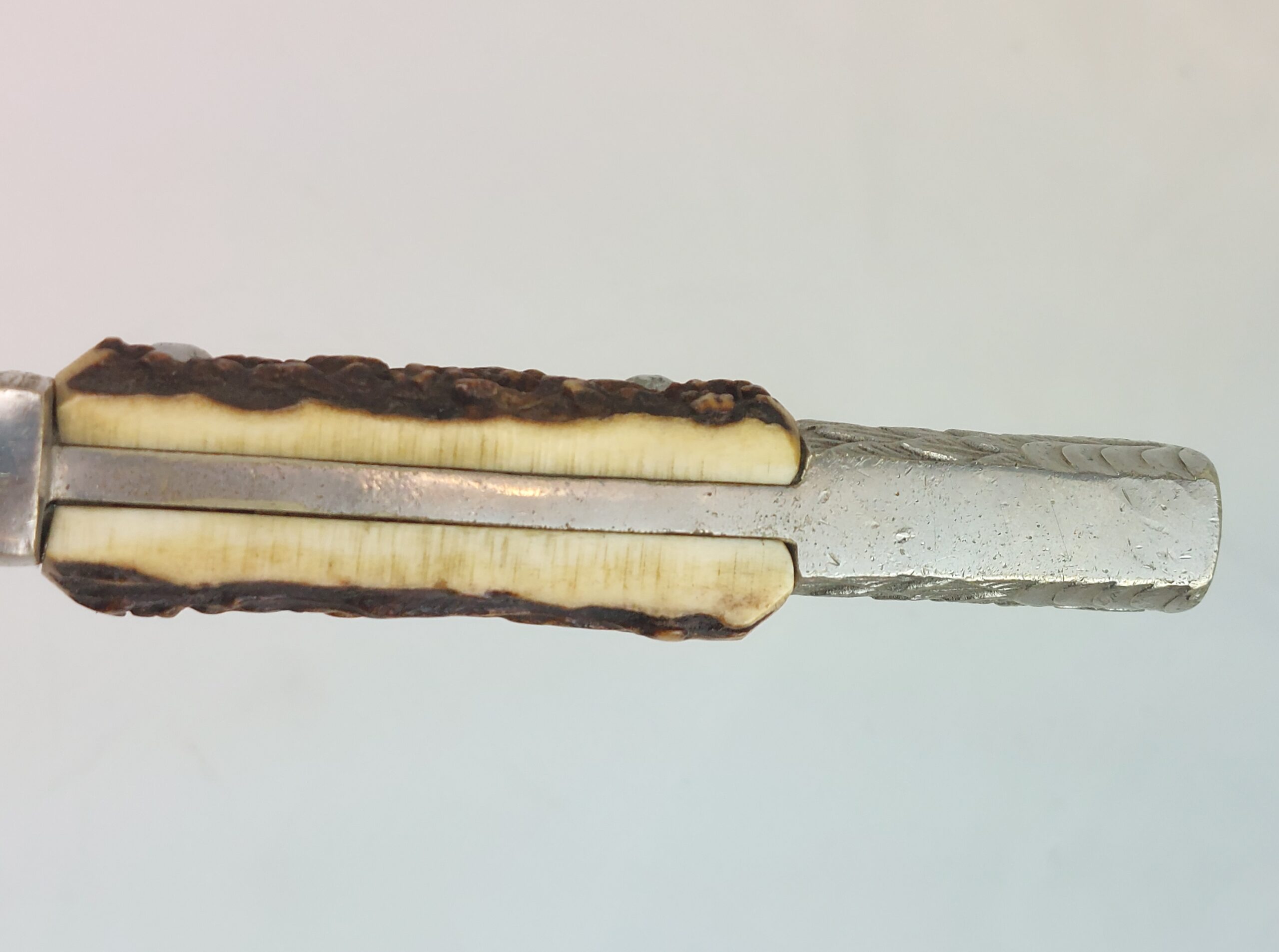 REPLICA WW2 German Police Bayonet, Long Pattern, Stag Grip. Stamped Robert Klaas Solingen - Image 2