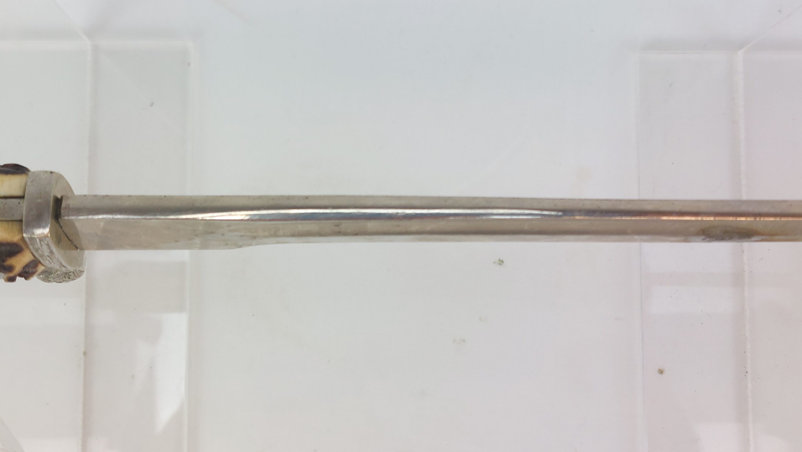 REPLICA WW2 German Police Bayonet, Long Pattern, Stag Grip. Stamped Robert Klaas Solingen - Image 13
