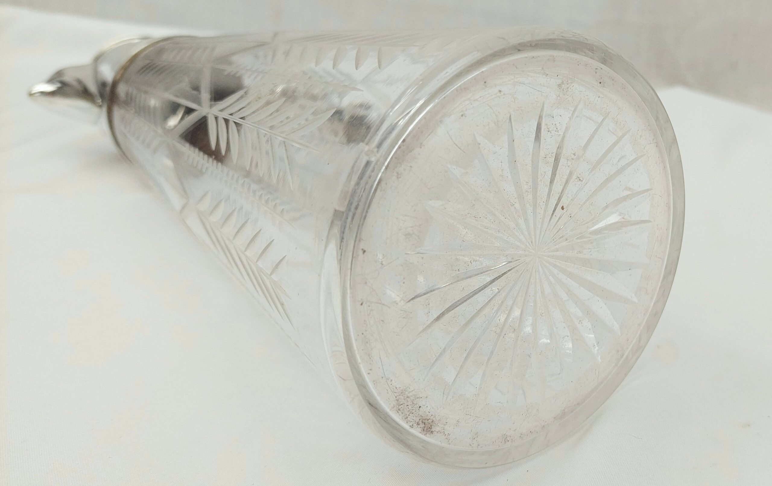Victorian Elkington 1888 Silver Plated Cut Glass Claret Jug - Image 13