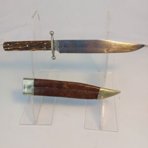Small Victorian Hunting Bowie Knife and original scabbard by J. Rodgers & Son